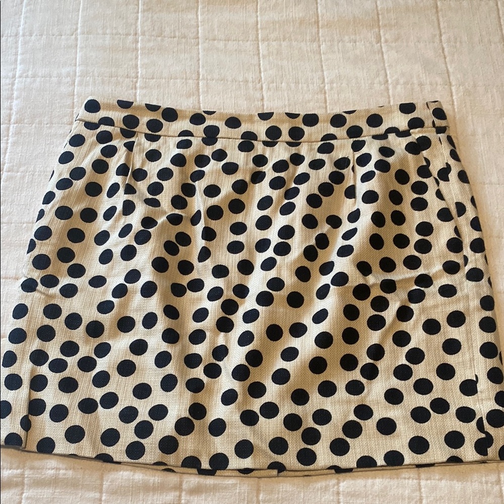 Polka Dot Skirt in Black and Tan